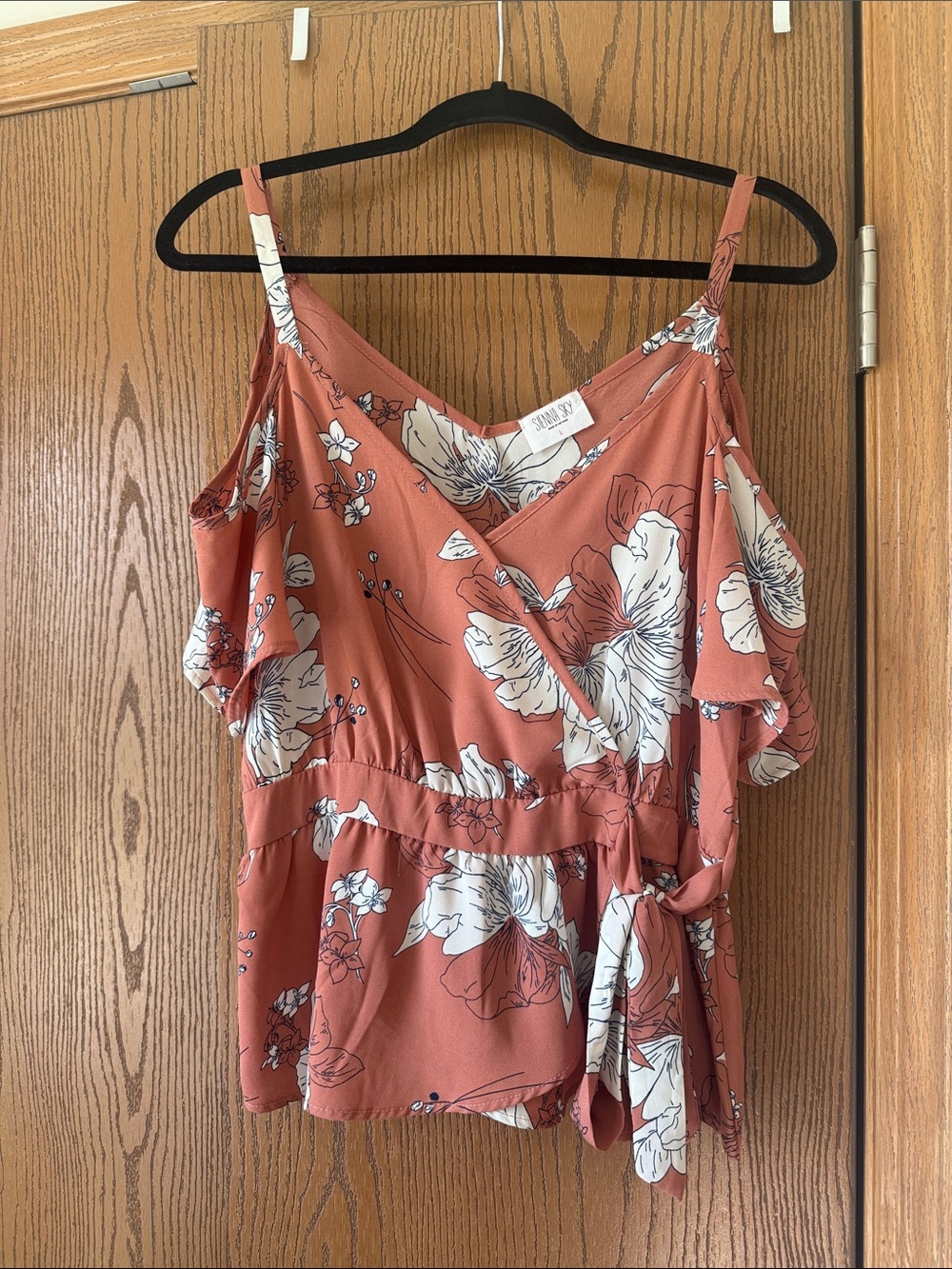 Floral Tie-Waist Wrap Top